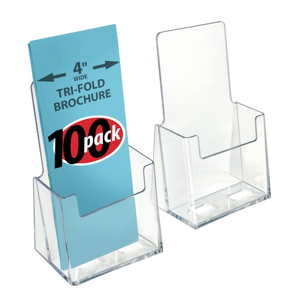 Trifold Brochure Holder. Inside Dimension: 4.125''W, 100PK